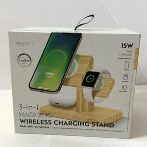 Bamboo Wireless Charging Stand Dock
